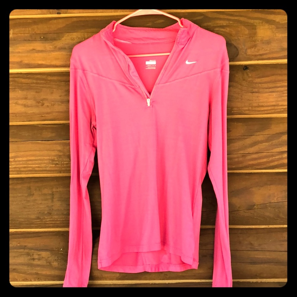 Pink Nike Fit dry long sleeve shirt